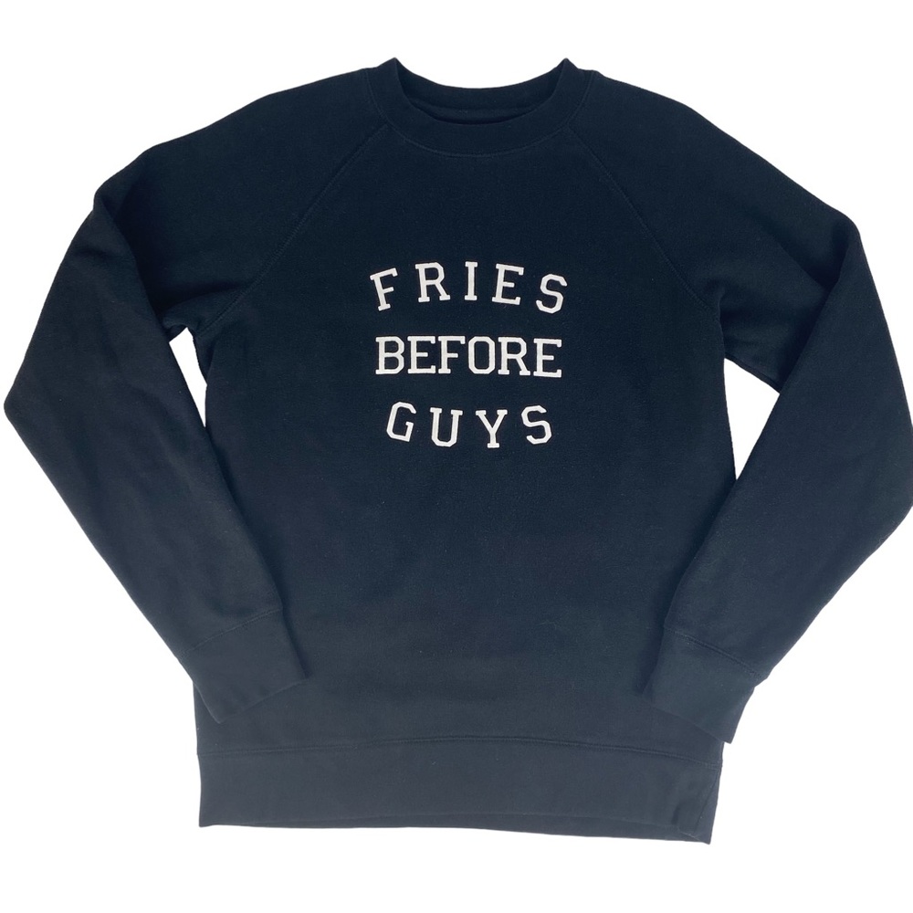 Brunette the Label Fries Before Guys Crew Pullover Sweatshirt - Size XS